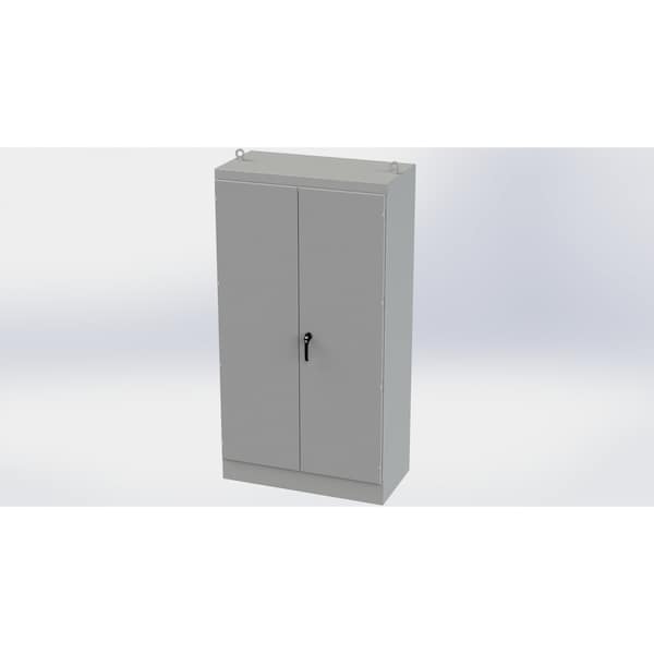 3 Point Latch with Padlock/Keylock Handle Electrical Enclosures, 90 in H, 24 in D, 48 in W